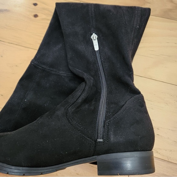 Marc Fisher Over the Knee Suede in Black - Picture 8 of 8